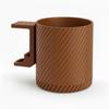 Brown Hanging Plant Pot with Drainer for Countertop Mounting