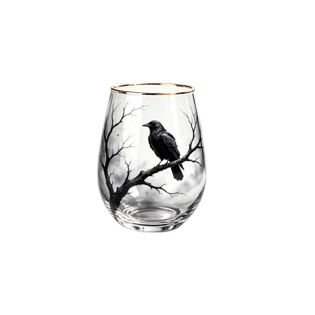Copo de Vidro Estampado de Halloween para e Bebidas, Copo de Vidro Reutilizável para Casa