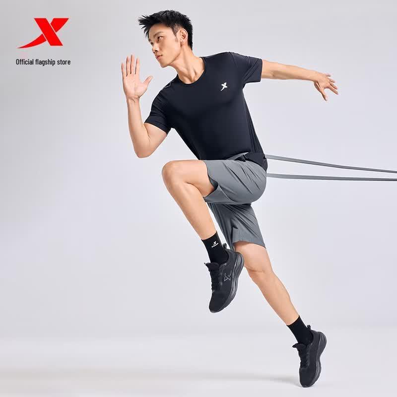 Xtep Men's Breathable Quick-Dry Ice Silk Running Shorts