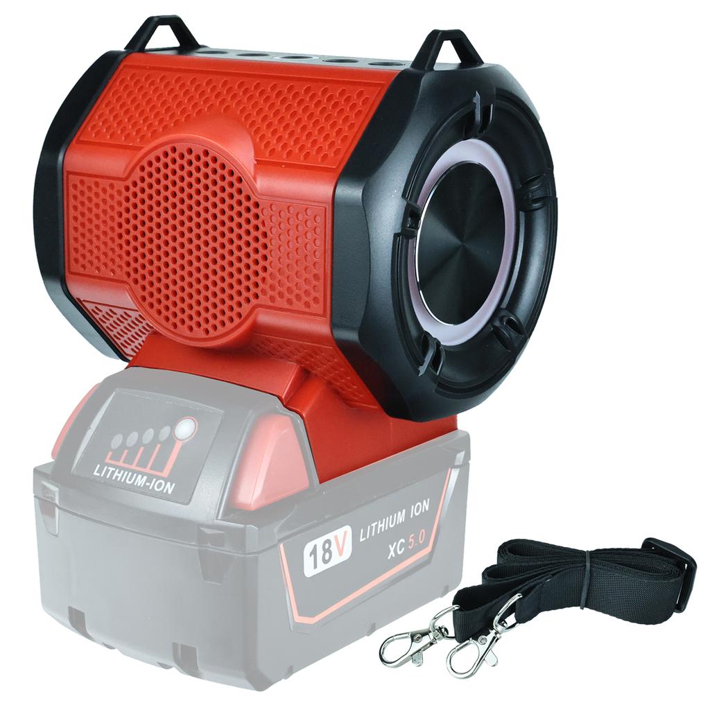 Speaker For Milwaukee/Makita/Dewalt 18-20V Li-ion Battery With USB Type-C Port Bluetooth-compatible Player Loudspeaker Amplifier