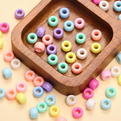 50Pcs Macroporous 5.5mmx8.5mm Acrylic Bead Jewelry Beading Bracelet Making Beading Valentine's Day Beading Handicraft Beading Girl Braiding Beading