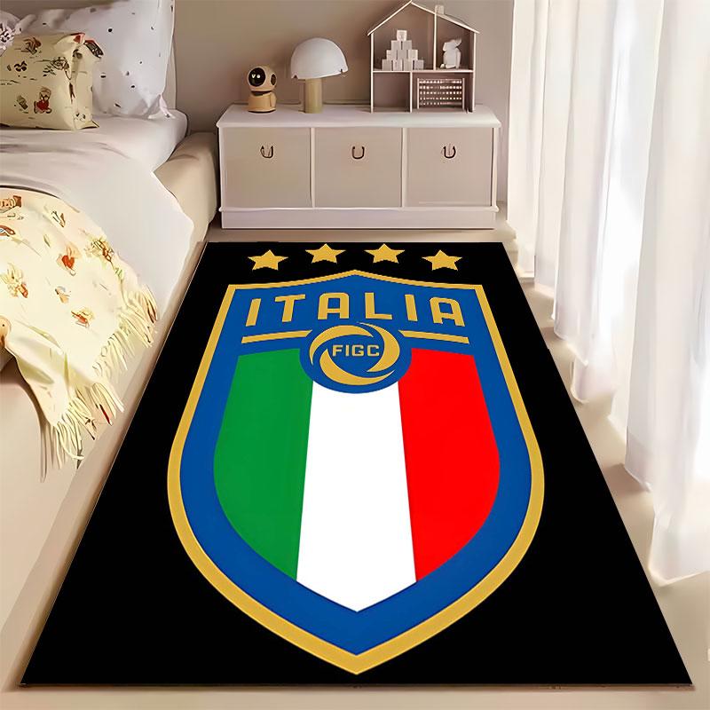 Italia Football Emblem Carpet suitable as a non-slip mat for the living room or bedroom sofa