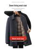 Men's Woolen Coat with Removable Liner - Casual & Business Winter Jacket for Middle-Aged