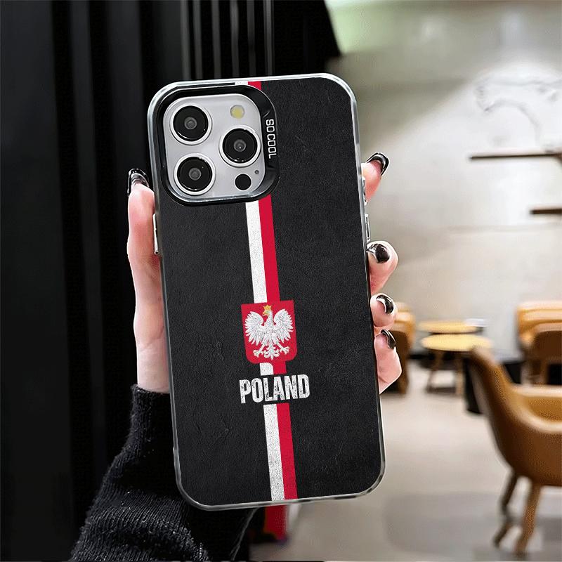 Poland Flag White Red Shockproof Phone Case for iPhone 17 Air 16 16E 15 Pro Max 14 Plus 13 Mini 12 Back Cover Anti Fall Fundas