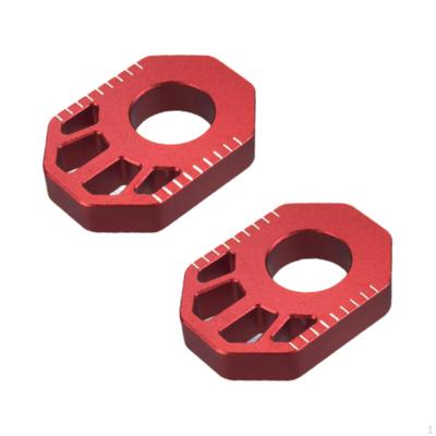1 Paar Dirtbike Hinterachsblöcke Kettenspanner Einsteller Aluminiumlegierung für Crf250L