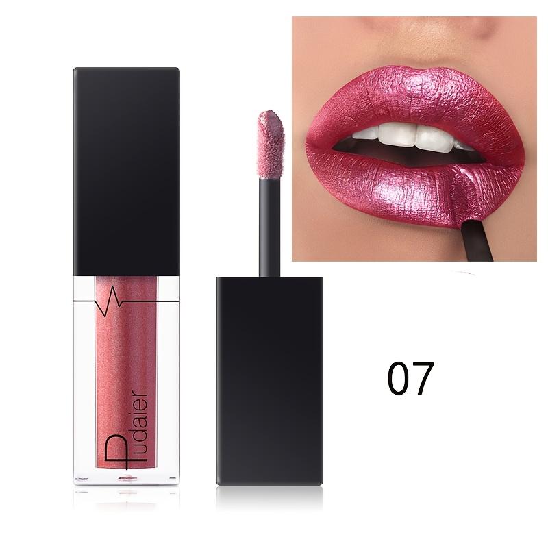 

1 шт. Блеск ягод, мерцающий блеск для губ, увлажняющая помада, стойкий металлический финиш, глазурь для губ, насыщенная цветопередача, помада с гладкой текстурой 07