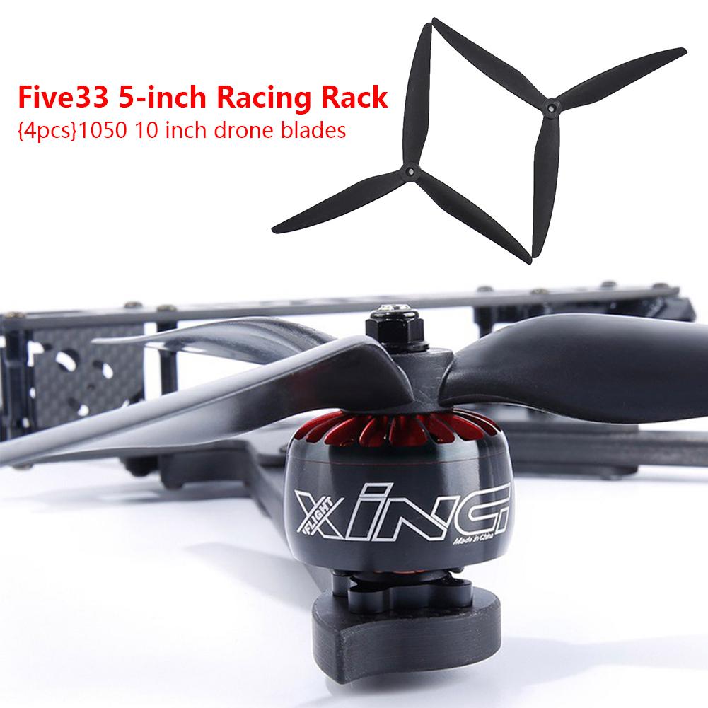 4ks 1050 10palcová 3listá vrtule Černá nylonová vrtule pro dron vyztužená uhlíkem 3listá/Třílistá vrtule Vrtule pro FPV dron