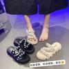 Fashion thick-soled waterproof beach shoes outside, small fragrant style fashion one-word cool slippers 2025 new slippers women's leisure