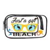 Spacious Cosmetic Bag Transparent Beach Style Portable Makeup Organizer Large Capacity for Travel Use