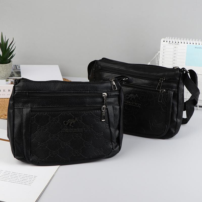 Women'S Bag Middle-Aged Bag Mother'S Bag Multi-Layer Large Capacity Single Shoulder Crossbody Mother-In-Law Buy Vegetable Bag