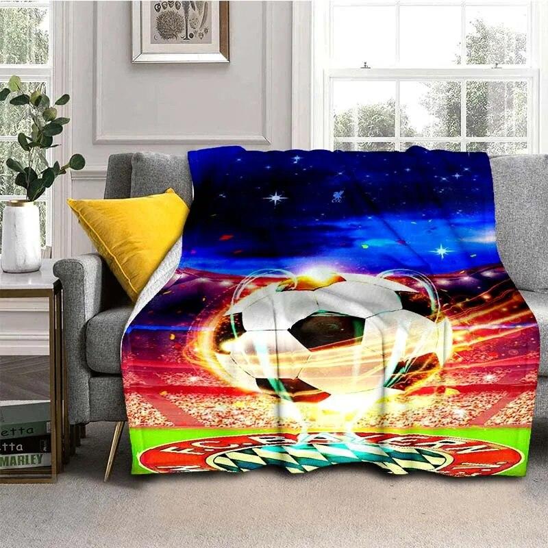 3D Print Football  Blanket For All Season,Warm and Soft Blanket  For Couch Sofa Office Home Travel Camping Birthday Gift