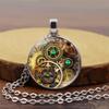 Montre Mécanique Motif Engrenage Heure Féminine Polyvalente Rétro Bijoux Pendentif Collier