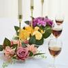 20CM Candle Rings Candlestick Wreath European Artificial Rose Wreath Christmas Decoration Window Props Table Wedding Arrangement