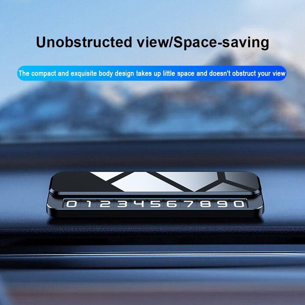 Metal Parking Number Plate Hidden Design Phone Number Holder Valet Parking