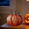 Yousheng Halloween Pumpkin Light Hand-Carved Vine Hollow Decorative Lamp Resin Lighted Pumpkin with Flickering LED Candlelight Effect for Halloween