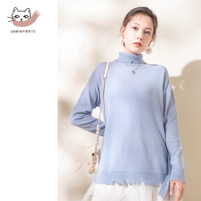 

Женский свитер с высоким воротником из кашемировой смеси M