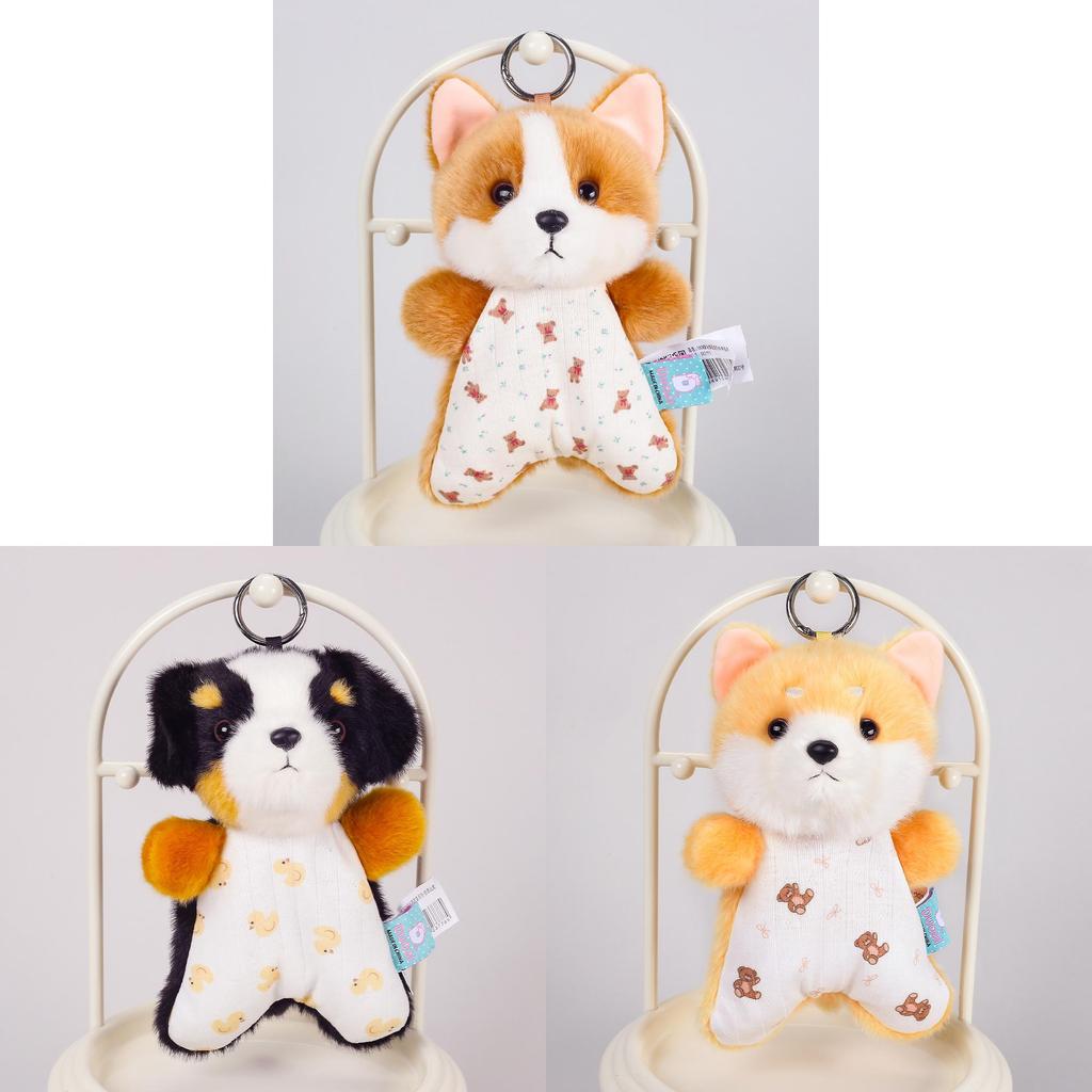 Cartoon Flauschiger Hund Plüschtier Mit Weichem Kurzem Flor Zur Stressbewältigung Und Als Geschenk