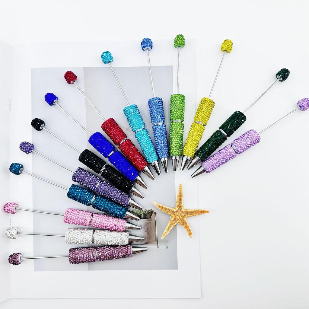 Multi-Color Rhinestone Beaded Ballpoint Pen - Creative Gift Option