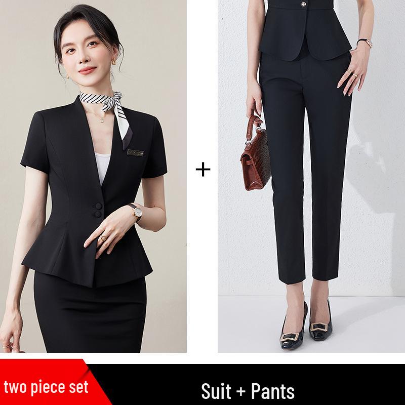 High-End Women's Suit Set for Hotel Lobby Manager or Jewelry Store Sales