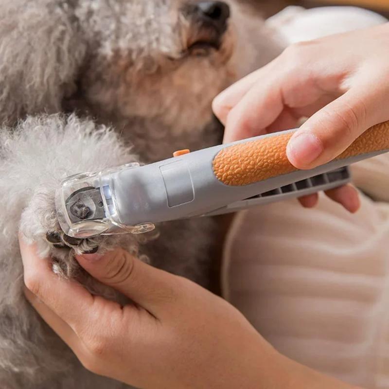 LED Light Pet Nail Clippers - Great for Trimming Cat and Dog Nails and Claws, 5x Magnification, Can Be Used as Nail Clippers, Qu