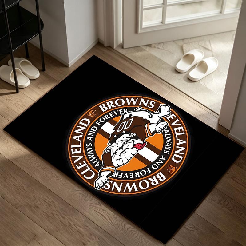 Cleveland Browns A rug suitable for office chair areas living rooms and computer desks perfect for home offices and an ideal holiday gift