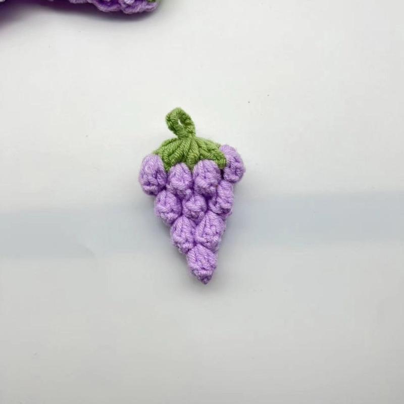 Fashionable Handmade Keychain Accessory Wool Crochted Fruit Pendant Accessories Stylish Women Girls Bag Decoration
