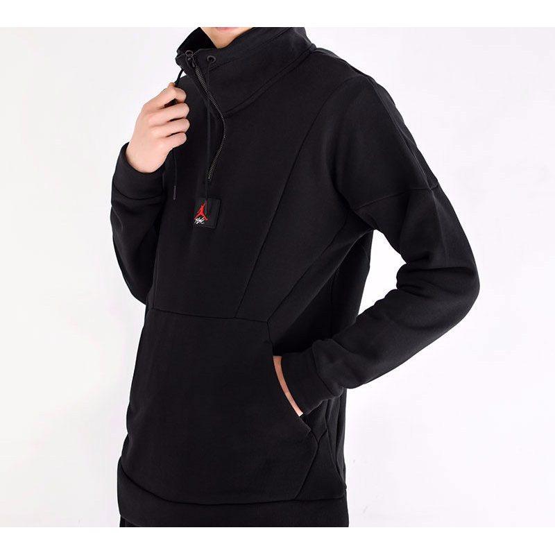 Jordan Sweatshirts Men's Black Stand Collar Moderate Regular AV2293-010