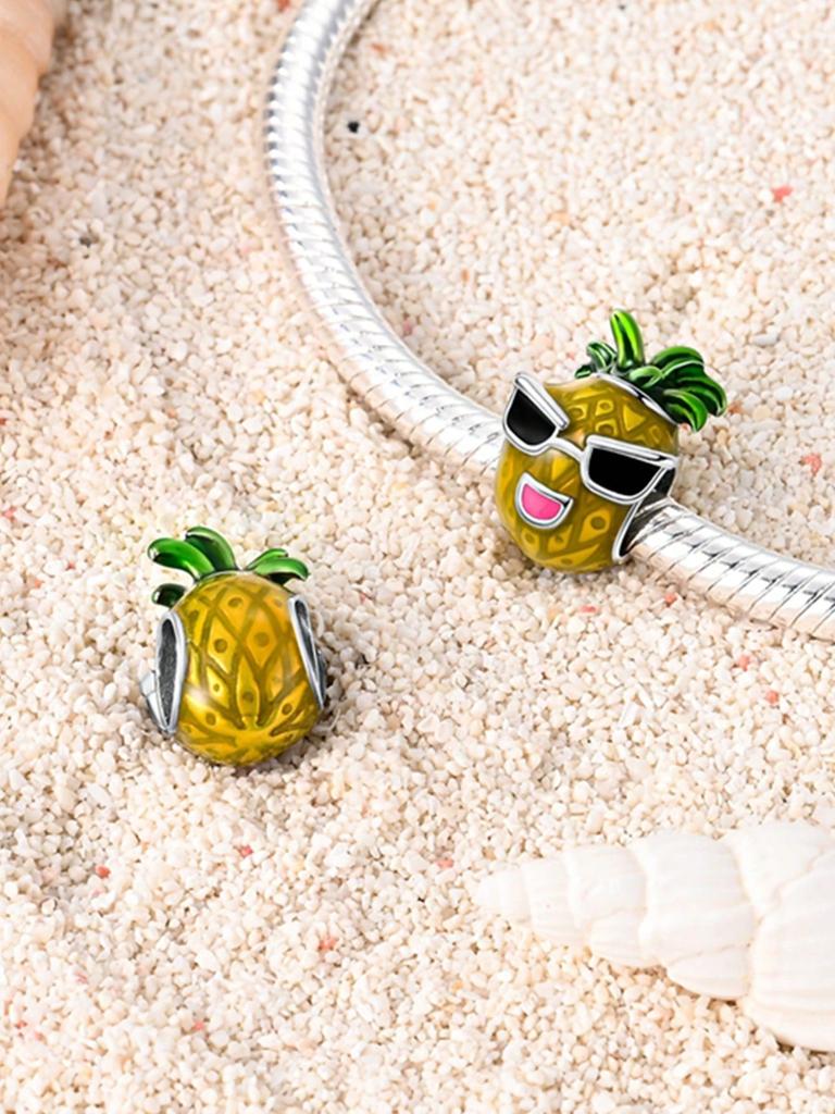 Avocado, Banana, Tomato Beads Charm Copper Plated Fit Charms Copperoriginal Bracelet For Jewelry Making Diy Charm