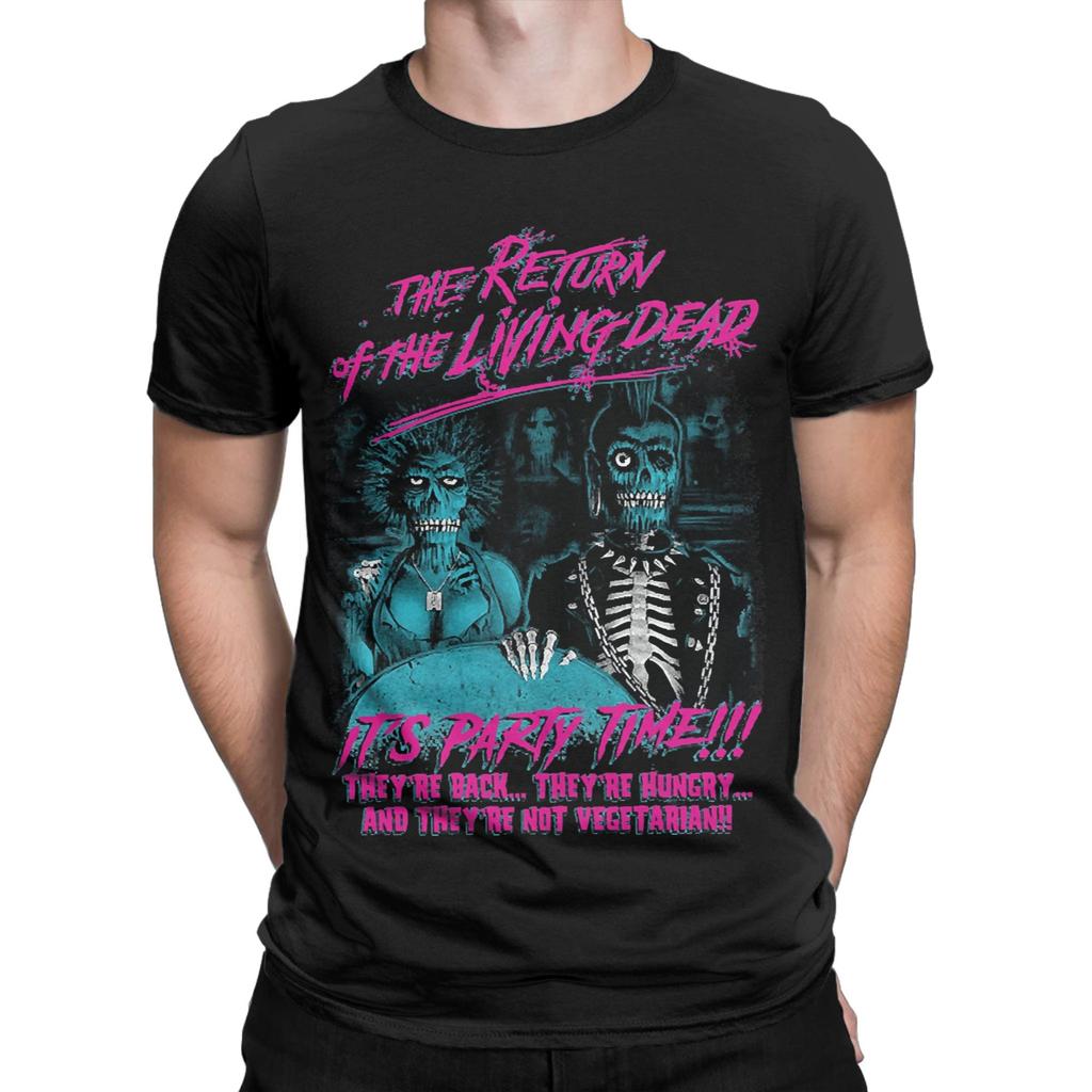 Men Horror Return Of The Living Dead Films T Shirts Tops Summer Short Sleeve T-Shirt O Neck Hip Hop Pattern Tee Shirt Plus Size