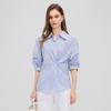 French Commuting Fashion Striped Short-Sleeved Shirt for Women