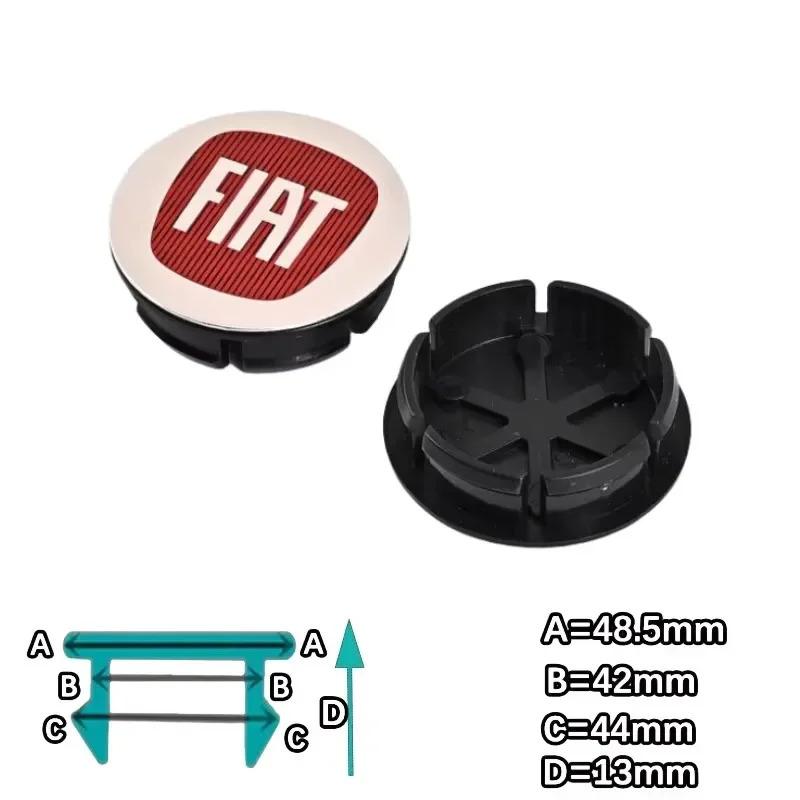 4pcs 50mm Abarth 500 696 595 Wheel Center Hub Caps Car Rims Dust Cover Emblem Badge for Fiat Palio Perla Punto Stilo Bravo siena