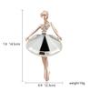 Rinhoo Fashion Ballet Girls Crystal Brooches For Women Cute Rhinestone Gymnastics Ladies Dancer Enamel Pins Figure Badge Jewelry