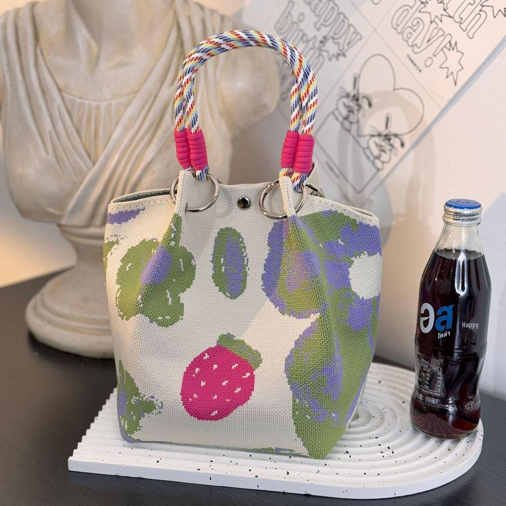 2025 Knitted Hollow-out Flower Handbag: Versatile, Large Capacity, Stylish Souvenir Gift