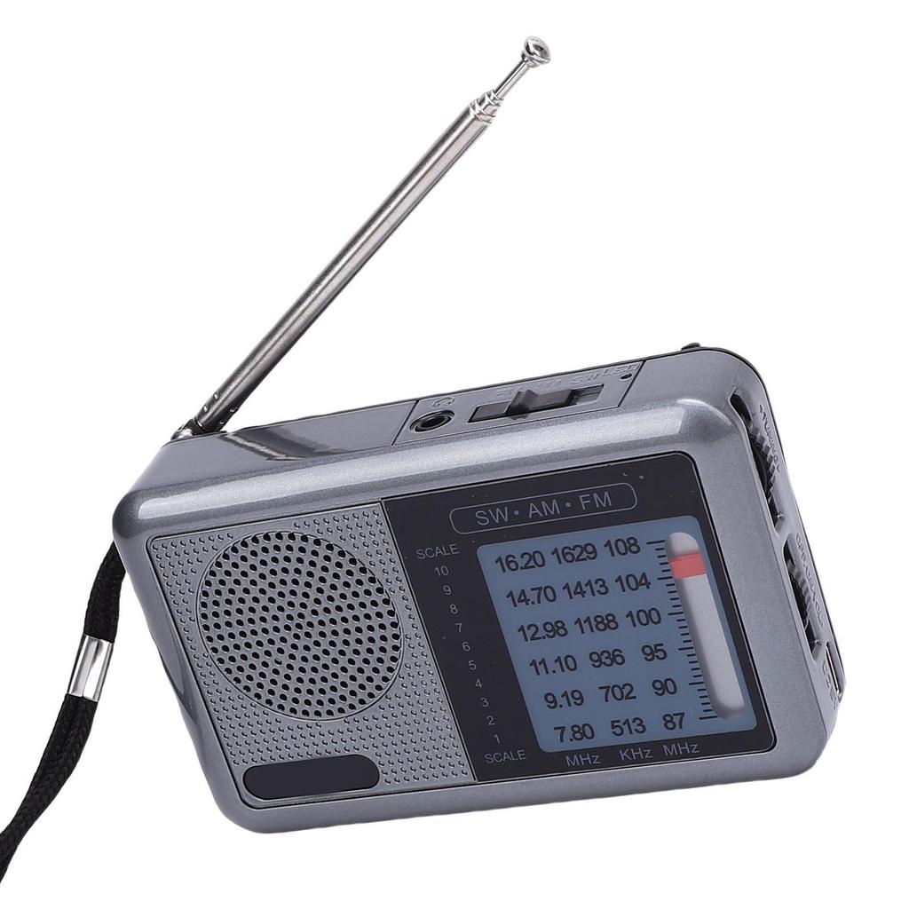 Portable AM FM SW Radio for Elderly HiFi Full Band USB Rechargeable Battery Operated Portable Radio for Home Outdoor