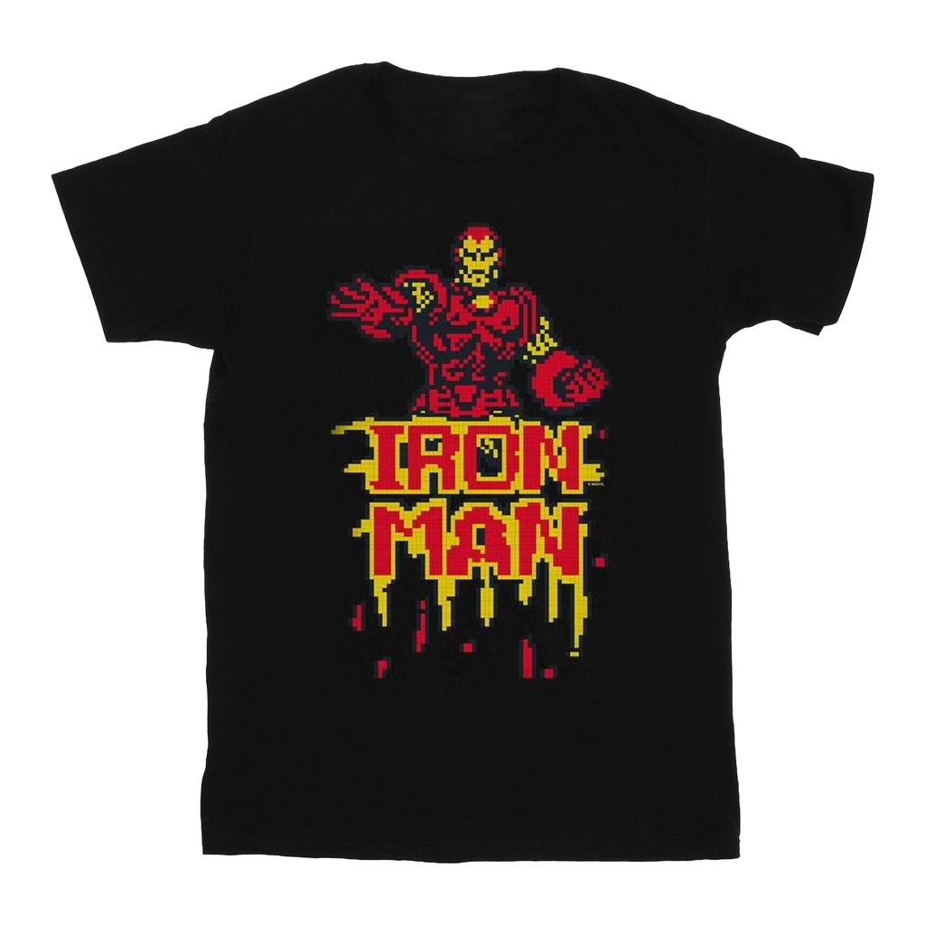Marvel Mens Iron Man Pixelated T-Shirt