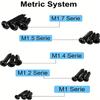 Pack Of 750 Black Crosses Round Head Auto Tapping Screws For Woodworking And Furniture Assembly With Storage Case