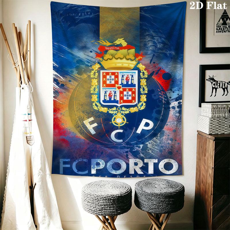 FC Porto Wall Hanging Printed Fabric Blanket Decorative Tapestries for Bedroom Living Room Home Decor