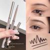 Early Eight People Double-Headed Eyeliner ~ Eyeliner with Knife Peak Brush Long Lasting Waterproof Not Smudge Very Fine Pen Head Two-in-One