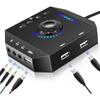 T10 Externe Soundkarte, USB-Audioadapter für PC, Windows, Mac, Linux, Laptops, Desktops, 0,138-Zoll Stereo-Soundkarte und USB-Schnittstelle,