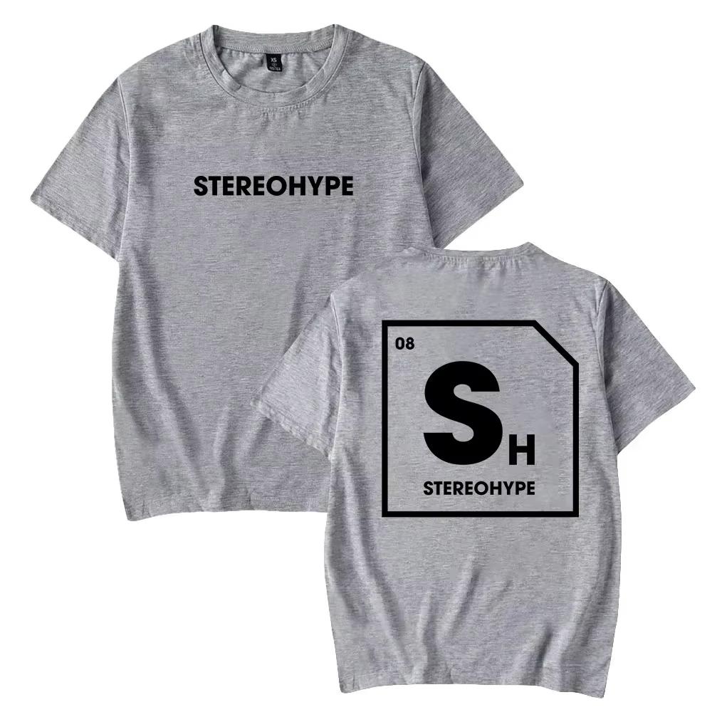 Modna odzież codzienna Męskie Koszulki James Hype Stereohype T-shirt Okrągły dekolt Krótki rękaw Bluza Oversize Unisex Harajuku wysoka jakość