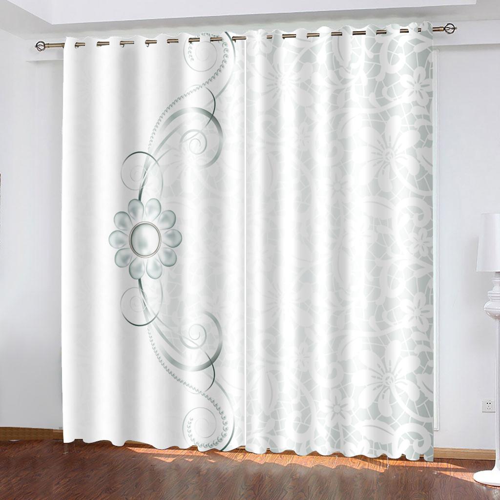 Fresh Series Curtain, Boys and Girls Gift, Bedroom and Living Room Home Decoration, Durable Machine Washable Curtain