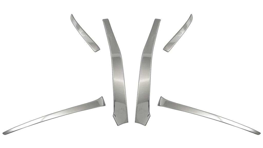 BRIGHTZ Solio 27 37 47 Super Mirror Stainless Steel Plated Front Bumper Side Moulding 6PC MA27S MA37S MA47S MA [FRO-ETC-BIG-084]