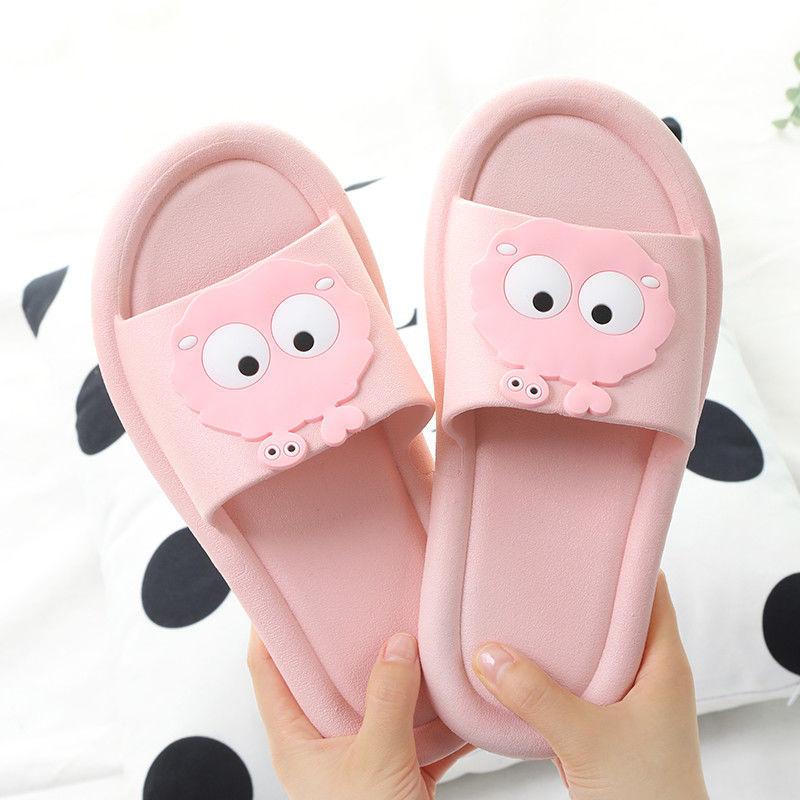 Slippers Summer Cute Couple Slippers Bathroom Home Cartoon Non-slip Soft Bottom Sandals