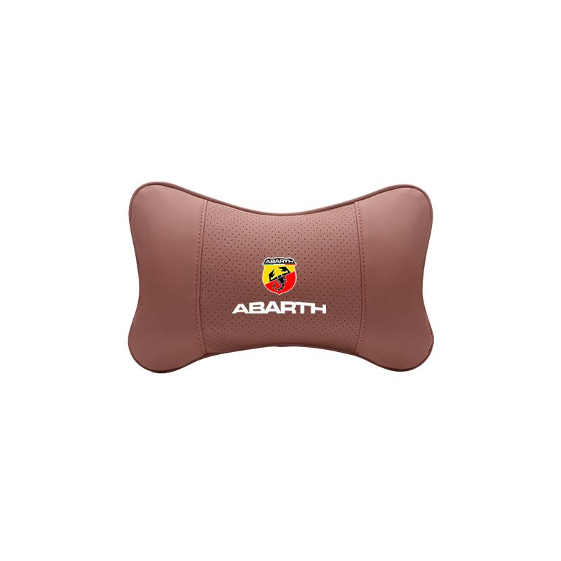 Fiat Car Seat Headrest Leather Neck Pillow For Abarth Punto Panda Doblo Stilo Ducato Freemont Car Interior Accessories keychain