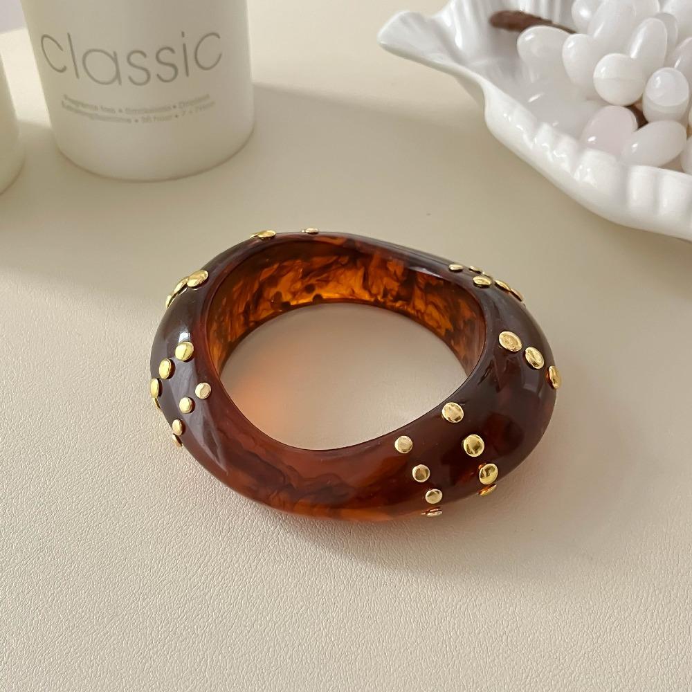 Vintage Acrylic Bangle Bohemian Chunky Bangle Creative Cuff Bracelets  Gift
