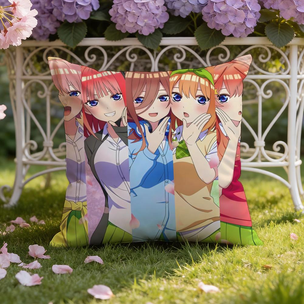 Cute The Q-Quintessential Q-Quintuplets Cushion Cover Home & Car Dual-Scene Pillow Cover: Reversible for Premium Comfort