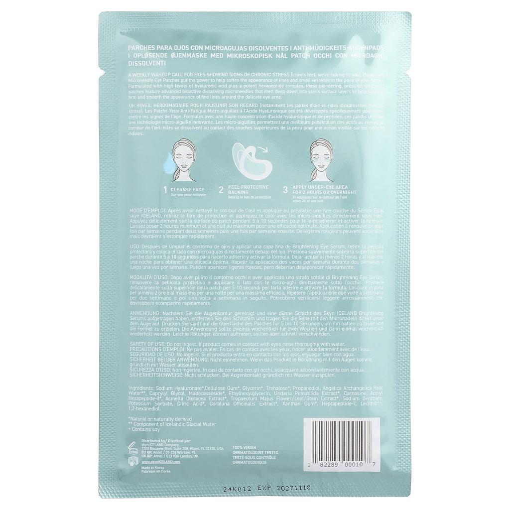 Skyn Iceland, Dissolving Microneedle Eye Patches, 1 Pair, 0.0460g (0.0016oz)