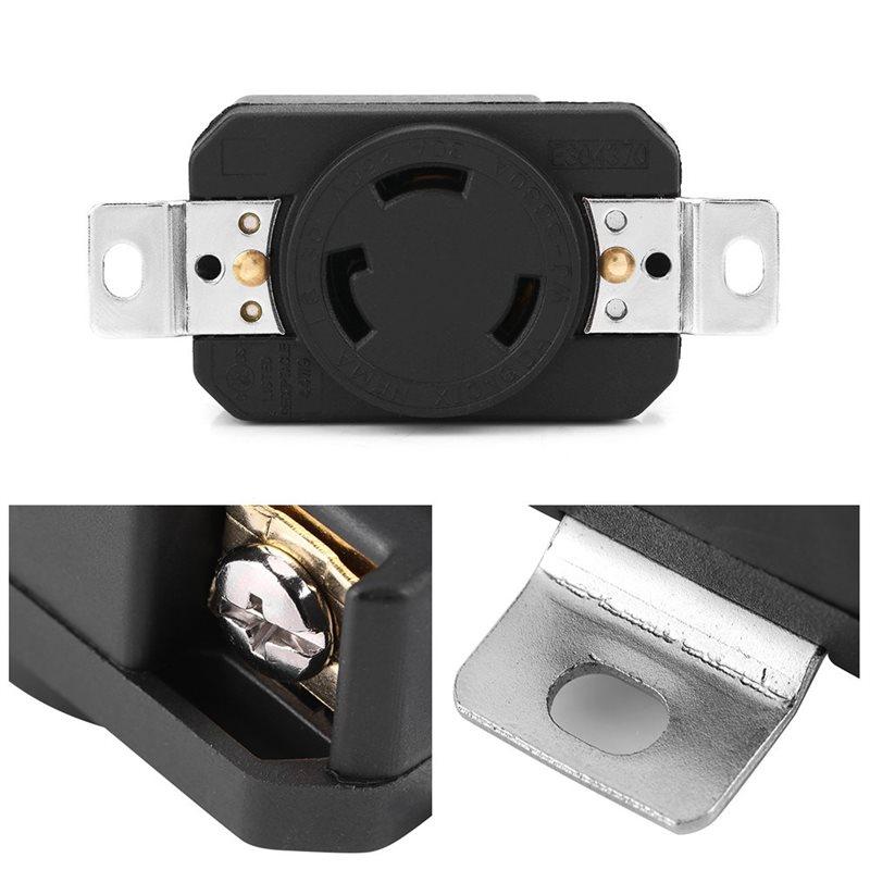 Premium-US-Standard 3-adriger geerdeter Unterputz-NEMA L6-30R 30 Ampere 250 Volt Verriegelbare Buchsen-Wandsteckdose Für den industriellen Einsatz