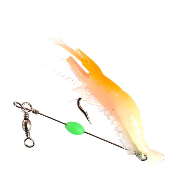 9cm Simulation Prawn Fishing lure Multicolor Luminous Tackle Bait Sea fishing Soft bait fishing tool