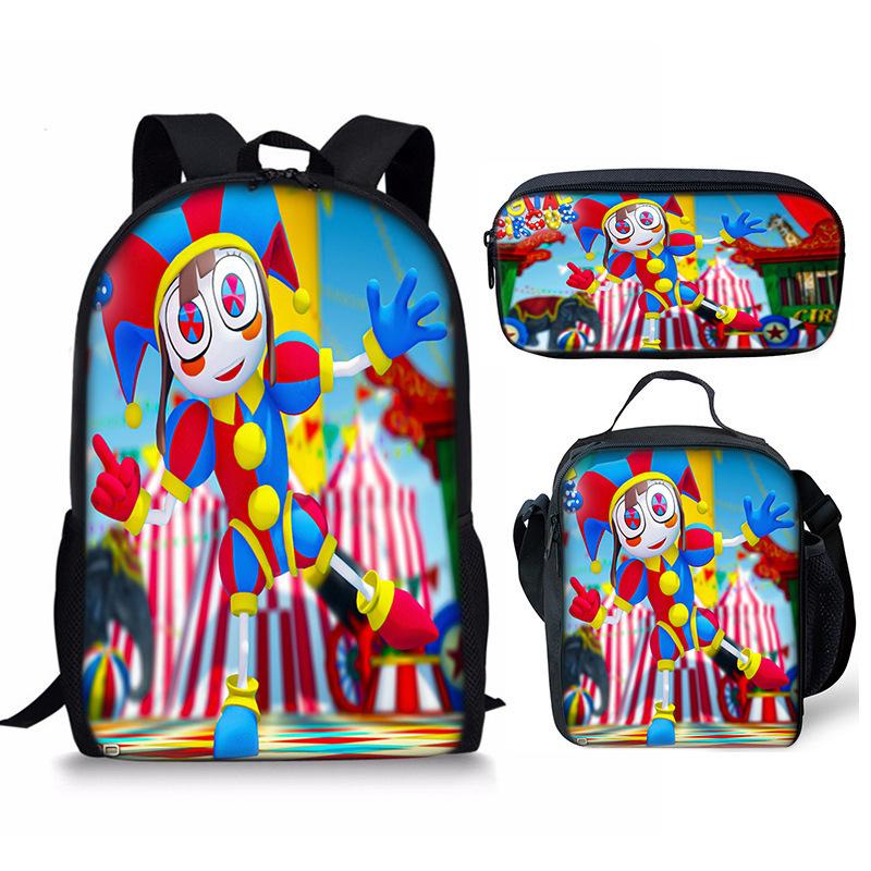 Cartoon Anime Surprise Circus Backpack Student Lightweight Large Capacity Backpack Waterproof